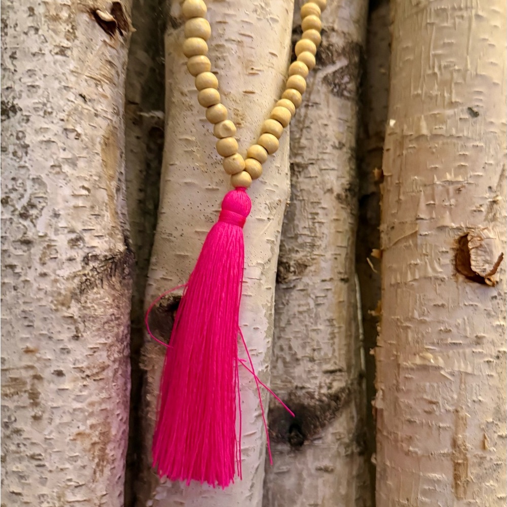 Pink Tassel - Necklace